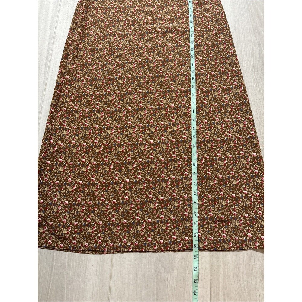 Vintage Express Brown Floral Maxi Dress Size 5/6 90’s cottagecore - Picture 11 of 12